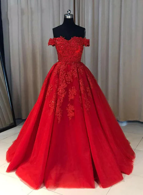 Luolandi A Line Off Shoulder Gorgeous Prom Dress Lovely Formal Gowns Party Dresses Elegant
